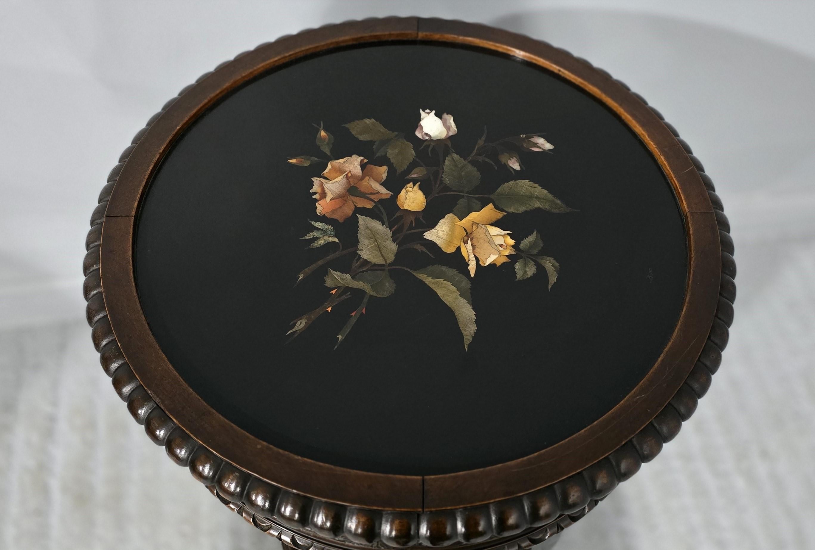 Baroque Table victorienne Pietra Dura en vente