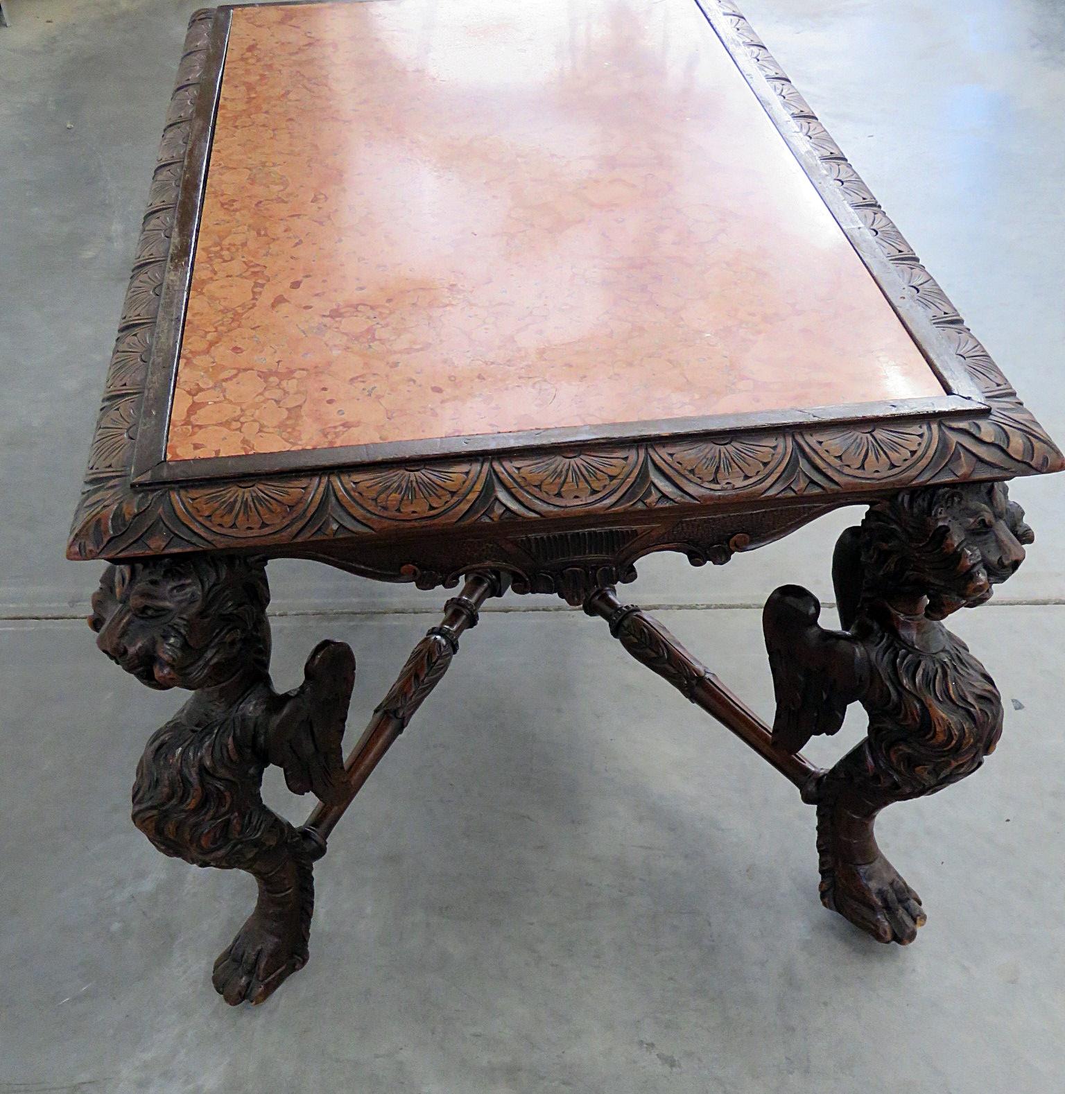 Victorian Marble Top Coffee Table 3