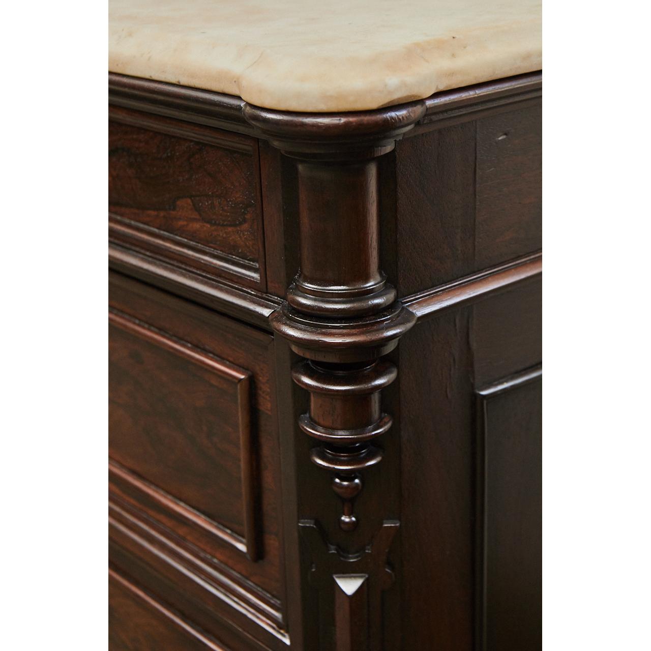 European Victorian Marble-Top Commode