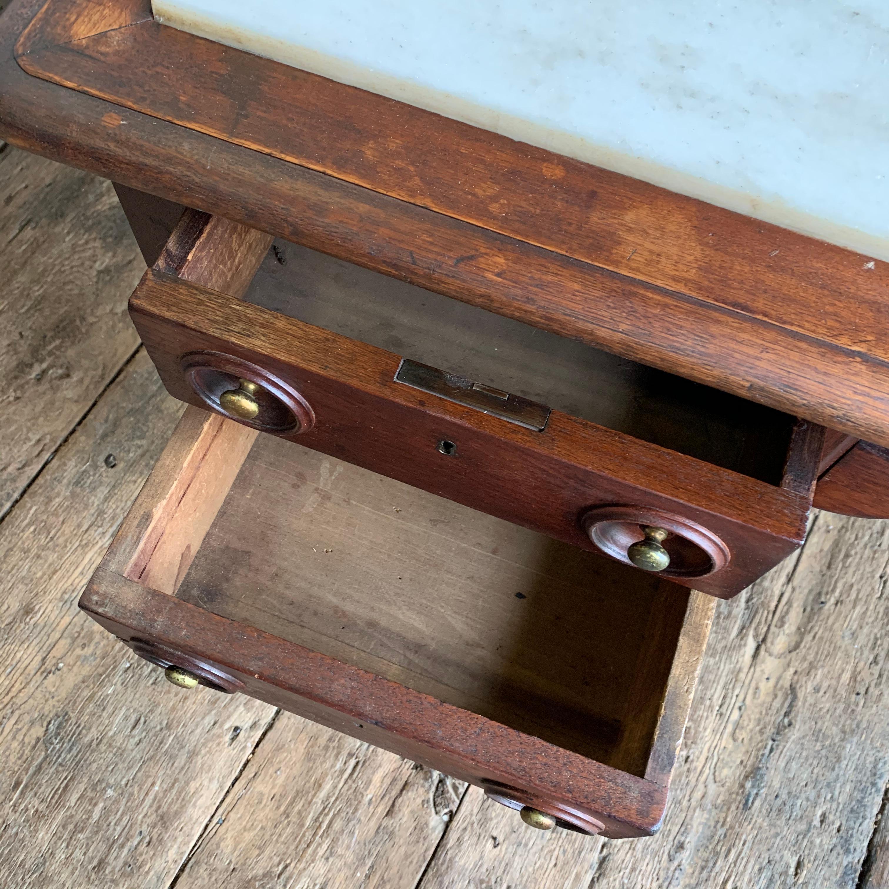 Victorian Marble Top Desk, 1870s at 1stDibs vintage marble top desk