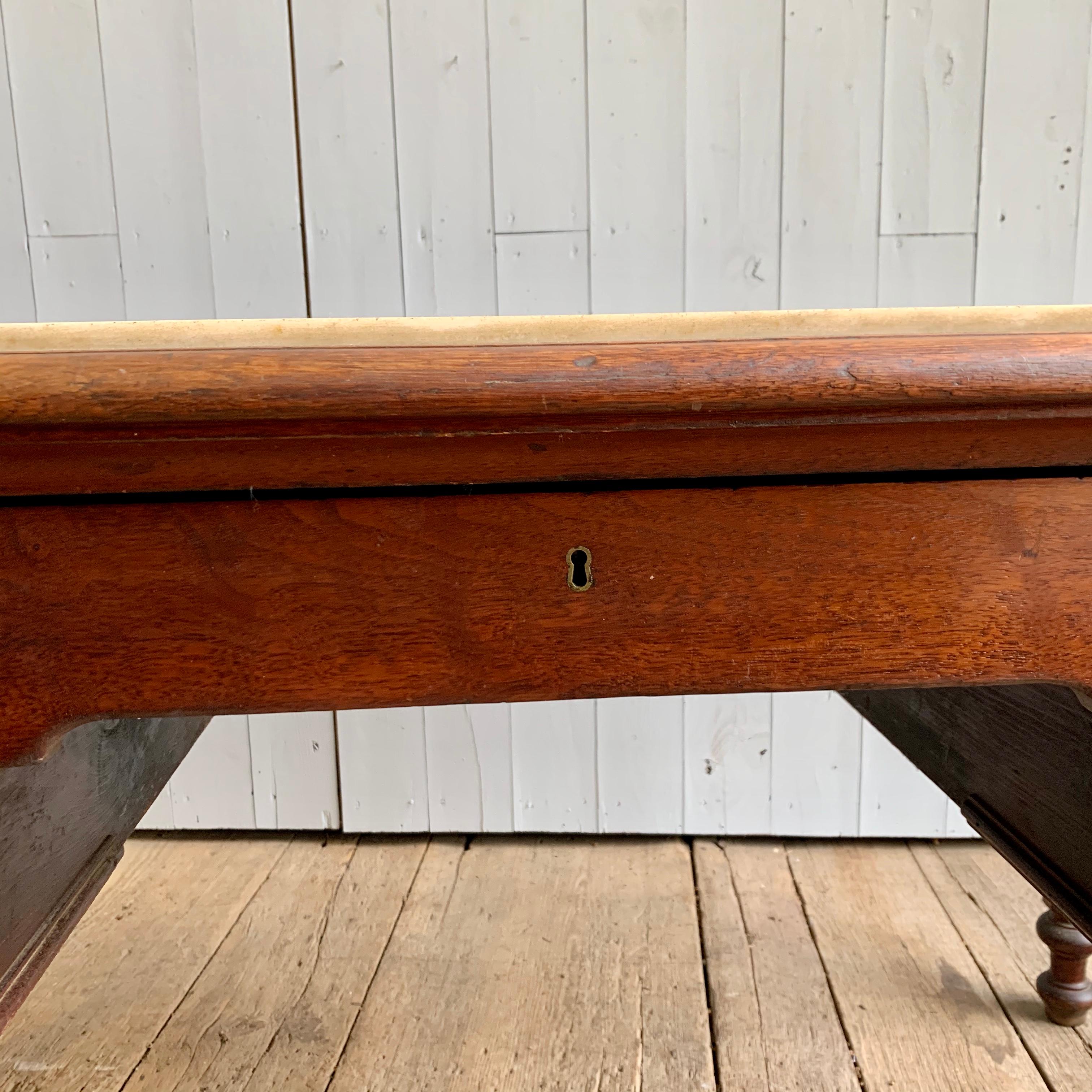 Victorian Marble Top Desk, 1870s at 1stDibs vintage marble top desk