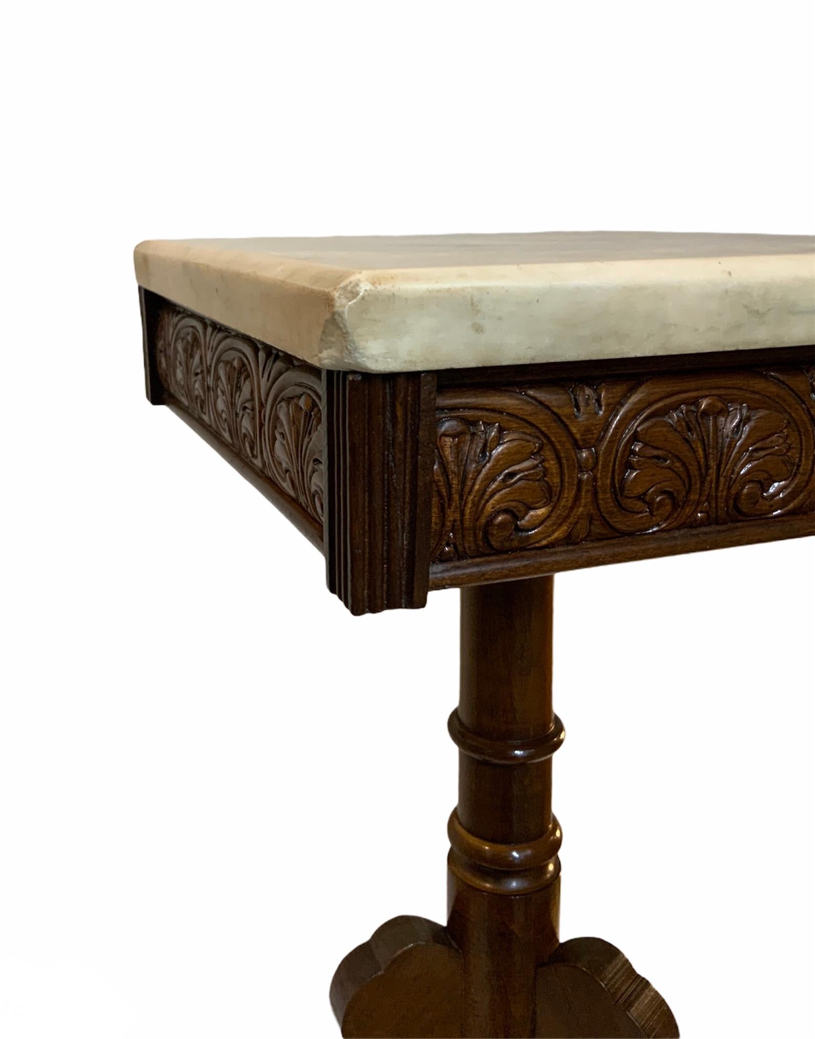Victorian Marble Top Side Table For Sale 1