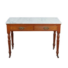 Antique Victorian Marble-Top Table or Washstand