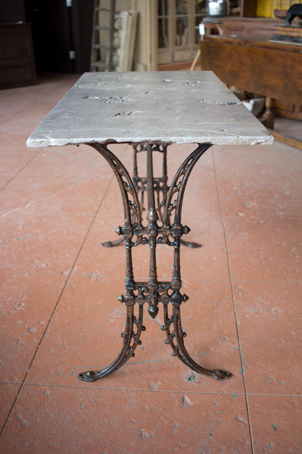 Victorian Marble-Topped Garden Table 2