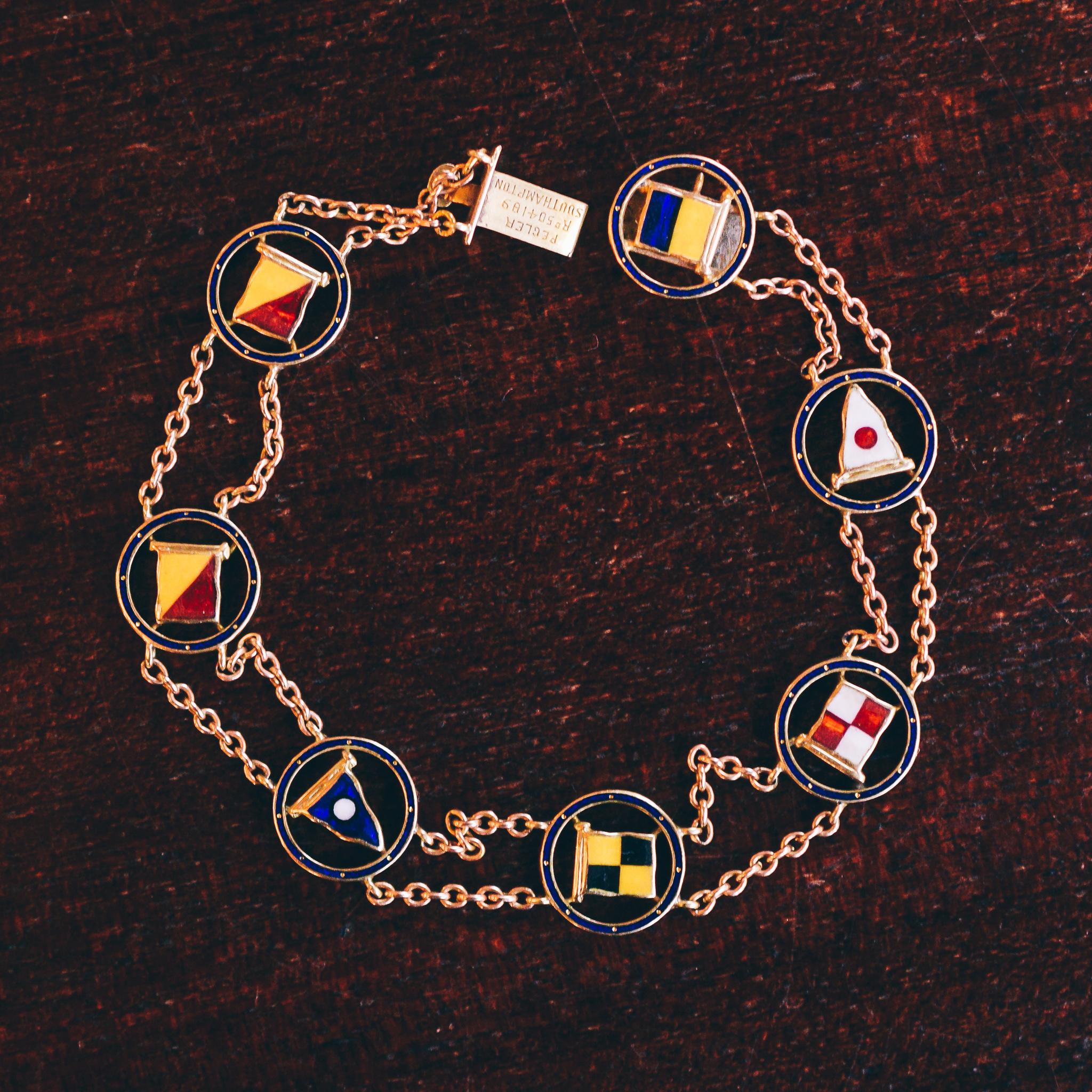 Victorian Maritime Flags Bracelet In Excellent Condition In Sale, Cheshire