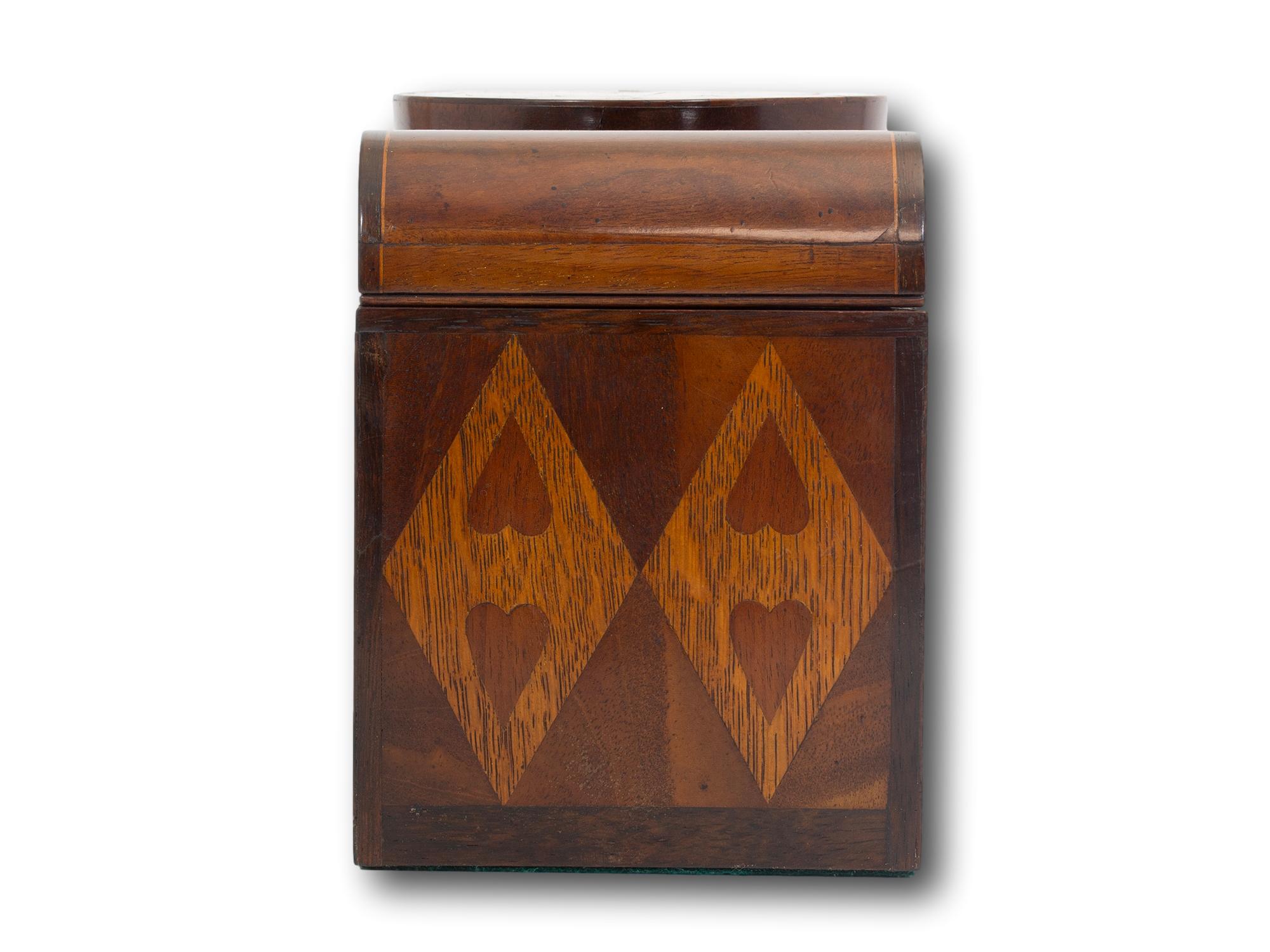 19th Century Victorian Marquetry Tea Caddy For Sale