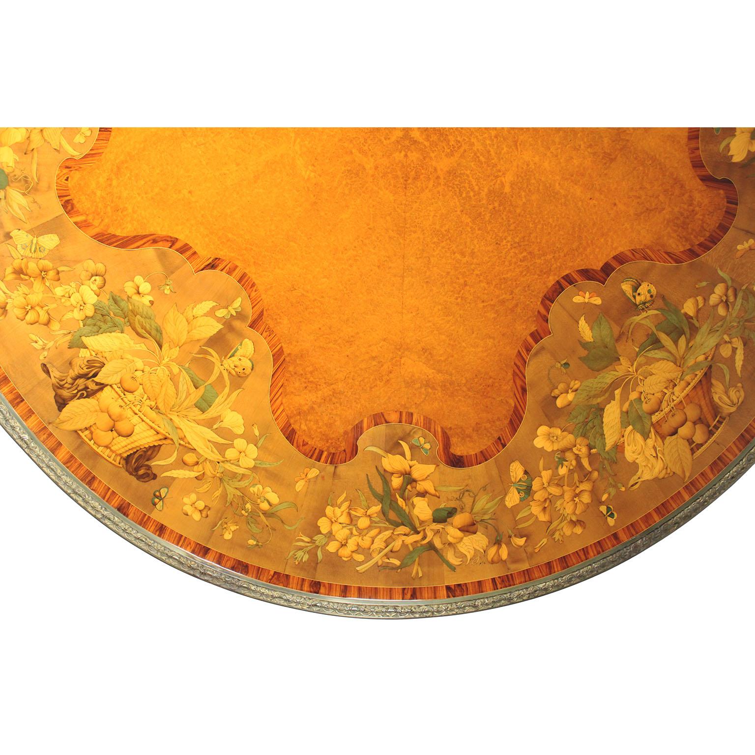 Victorian Marquetry Tip-Top Center Table Attributed to Edward Holmes Baldock For Sale 3