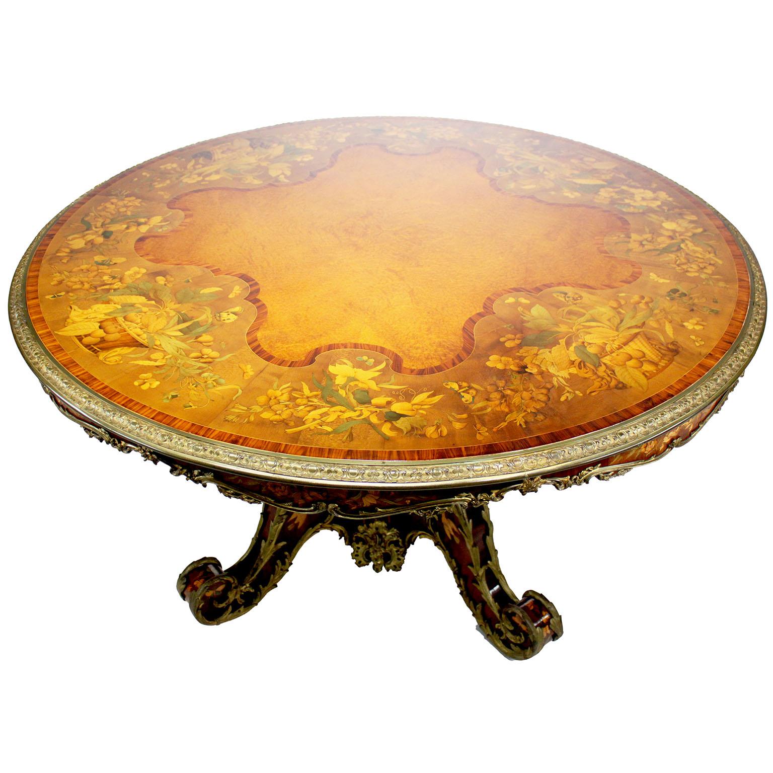 Victorian Marquetry Tip-Top Center Table Attributed to Edward Holmes Baldock For Sale 10
