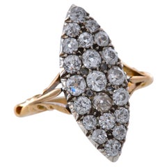 Antique Victorian Marquise Shaped Diamond Ring