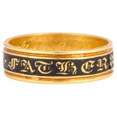 Victorian Memorial Band Ring for a Dear Father