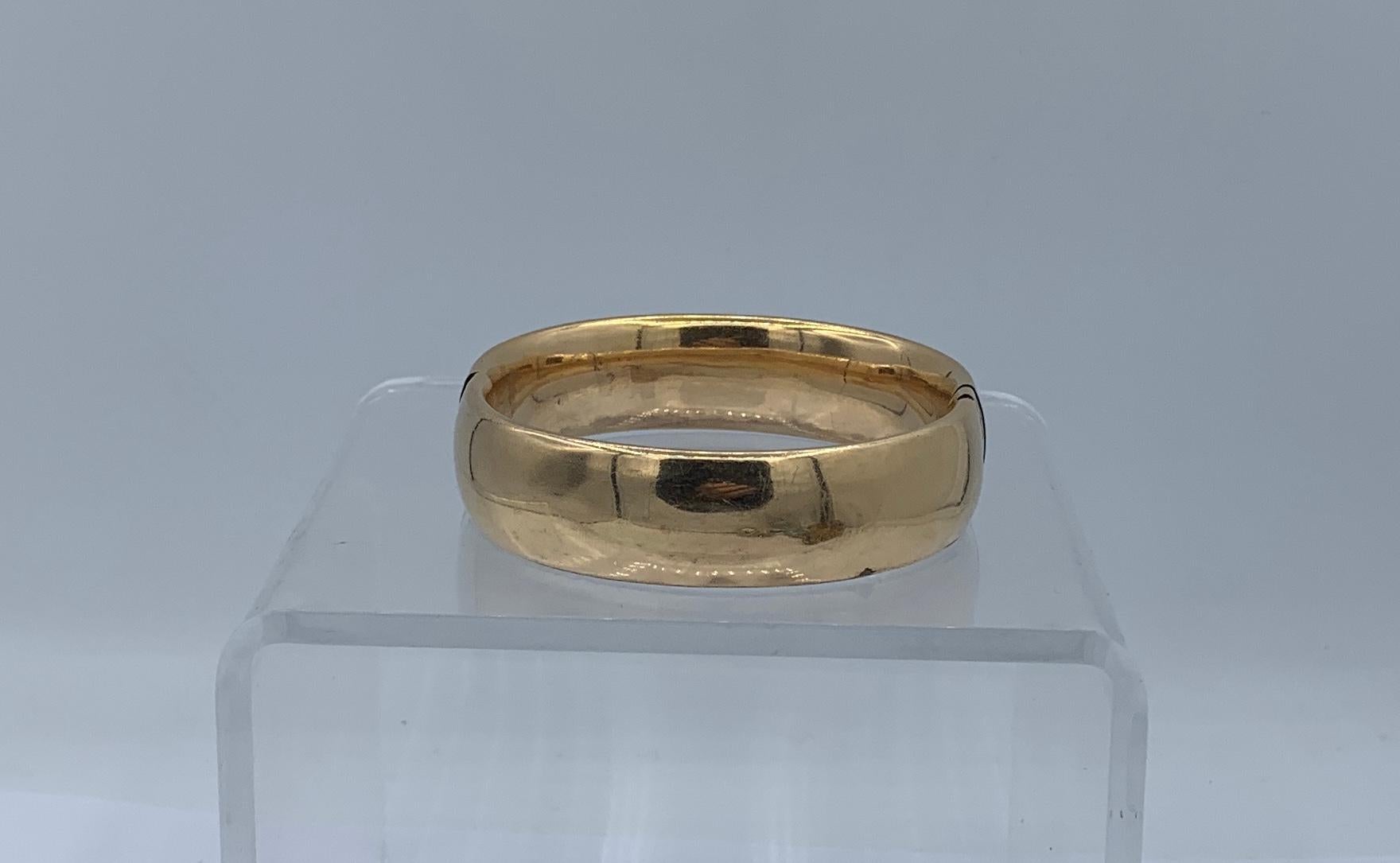 Victorian MH & Co. Bangle Bracelet Gold Shell Amethyst Rhinestone Paste, c 1900 For Sale 1