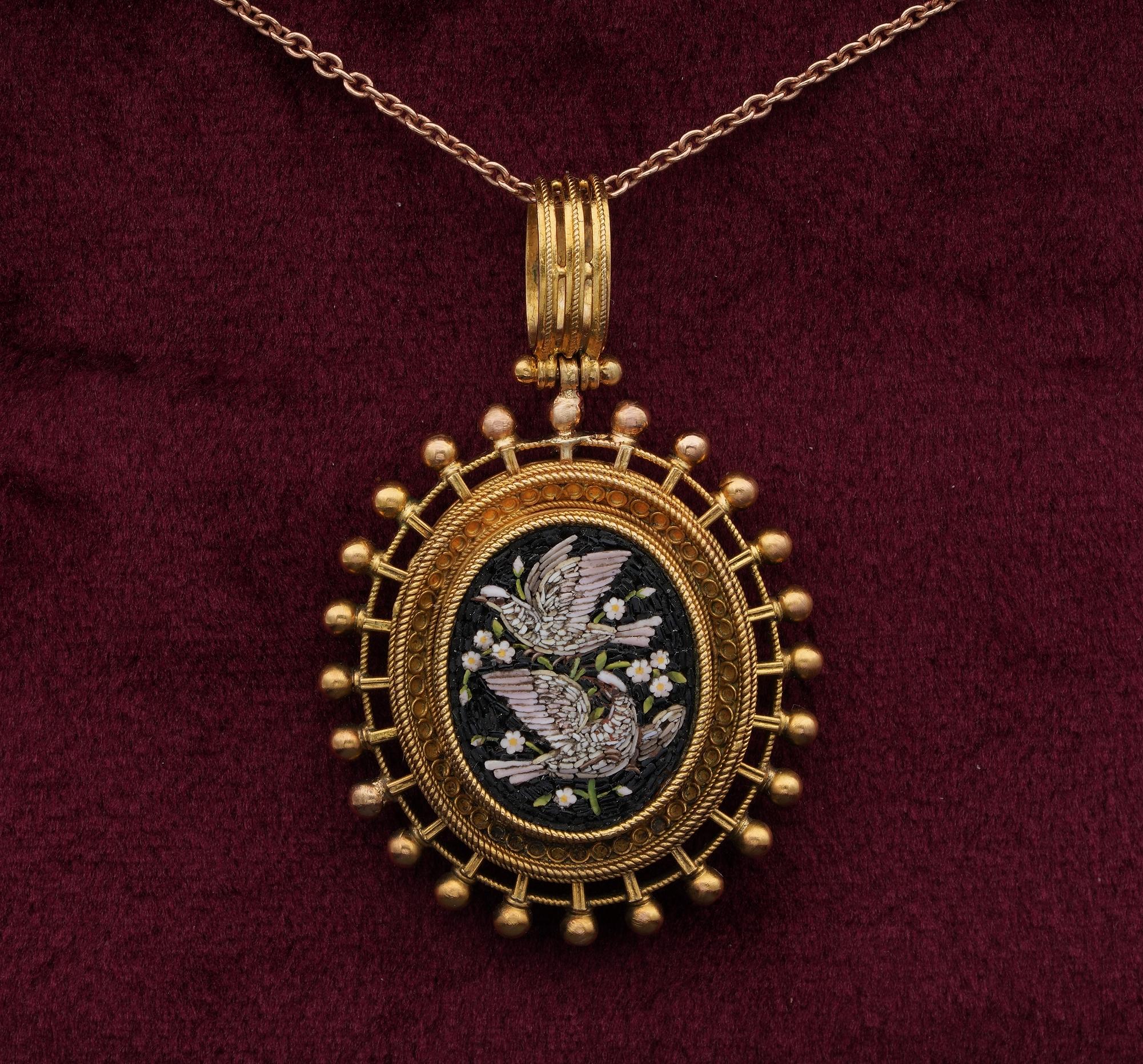 Victorian most wanted
This beautiful Victorian period 18 KT gold has been hand crafted of solid 18 KT tested
One very beautiful and distinctive in design, gold artwork, with beaded frame surrounding several tiers of ropes, detailed in granulation