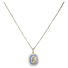 Victorian Micro Mosaic Papagei Anhänger Halskette 9ct Gold