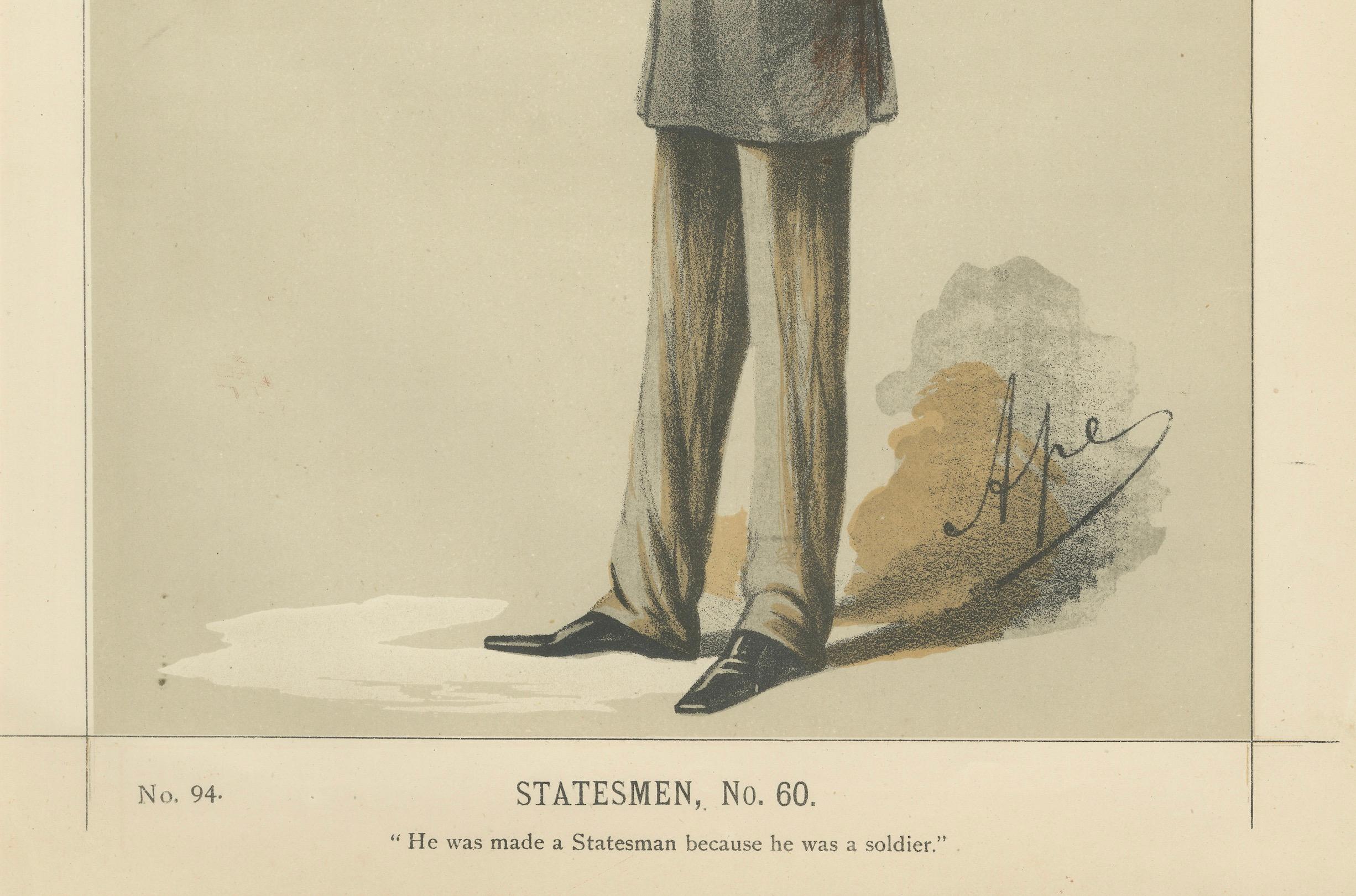 Victorian Military Statesman – Vanity Fair Political Portrait, 1870