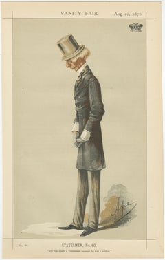 Victorian Military Statesman – Vanity Fair Political Portrait, 1870