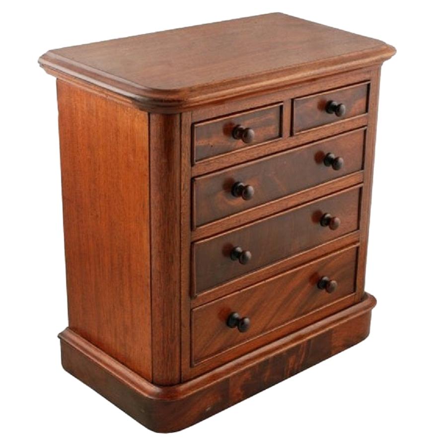 Victorian Miniature Chest of Drawers, 19th Century For Sale