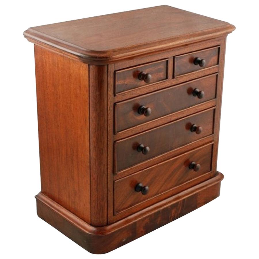 Victorian Miniature Chest of Drawers, 19th Century For Sale