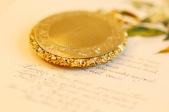 Victorian Miniature Portrait in a Yellow Gold Locket