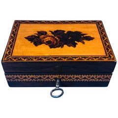 Victorian Miniature Travelling Tunbridge Ware Box Dating Back to circa 1840