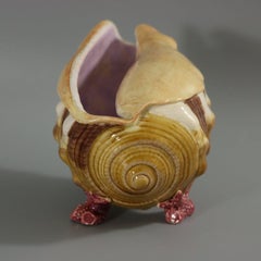 Victorian Minton Majolica Shell Spoon Warmer