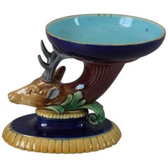 Victorian Minton Majolica Stag Dish