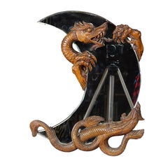 Victorian Mirror with Carved Dragon attr. to Gabriel Viardot ca. 1880