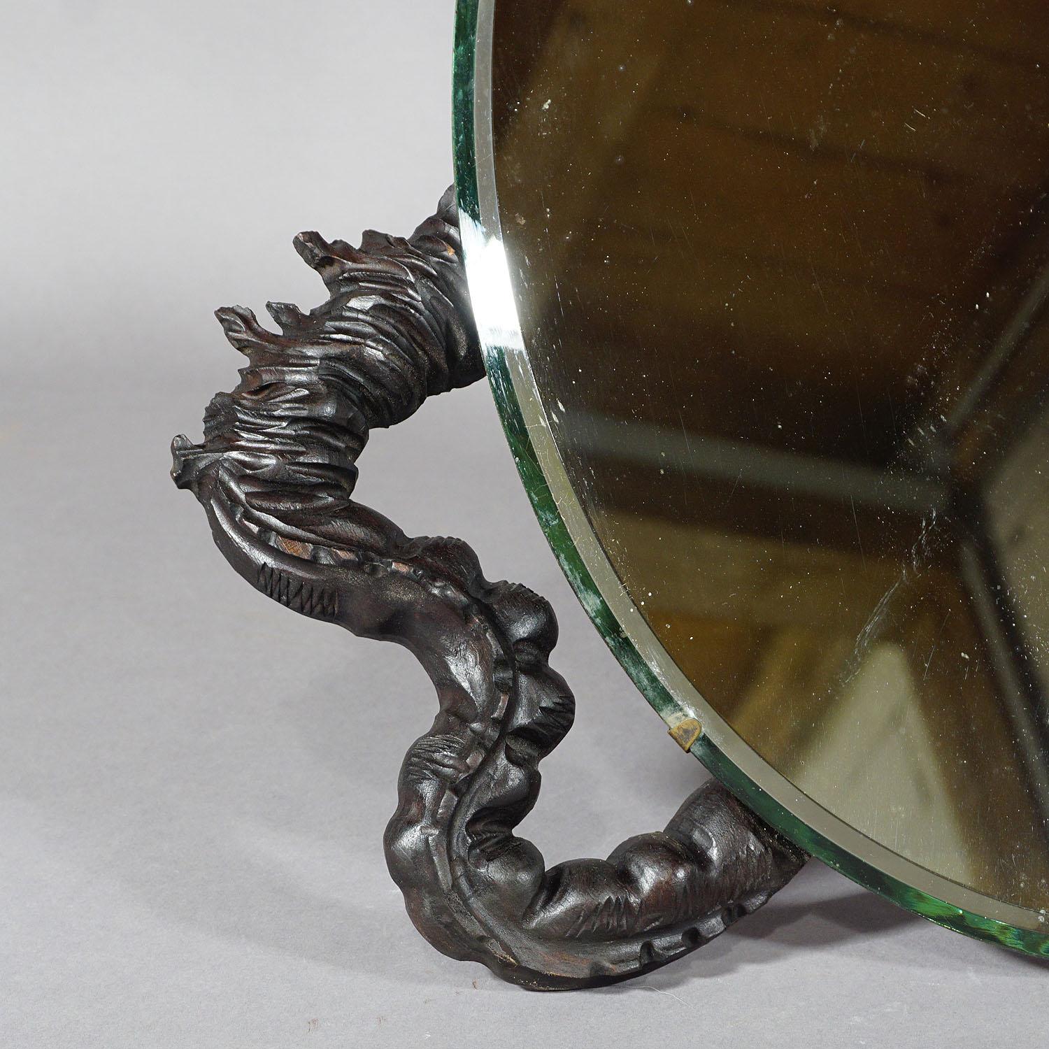 Miroir victorien avec dragon sculpté attribué à Gabriel Viardot, vers 1880 Bon état - En vente à Berghuelen, DE