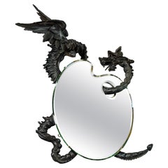 Victorian Mirror with Carved Dragon Attr. to Gabriel Viardot, ca. 1880