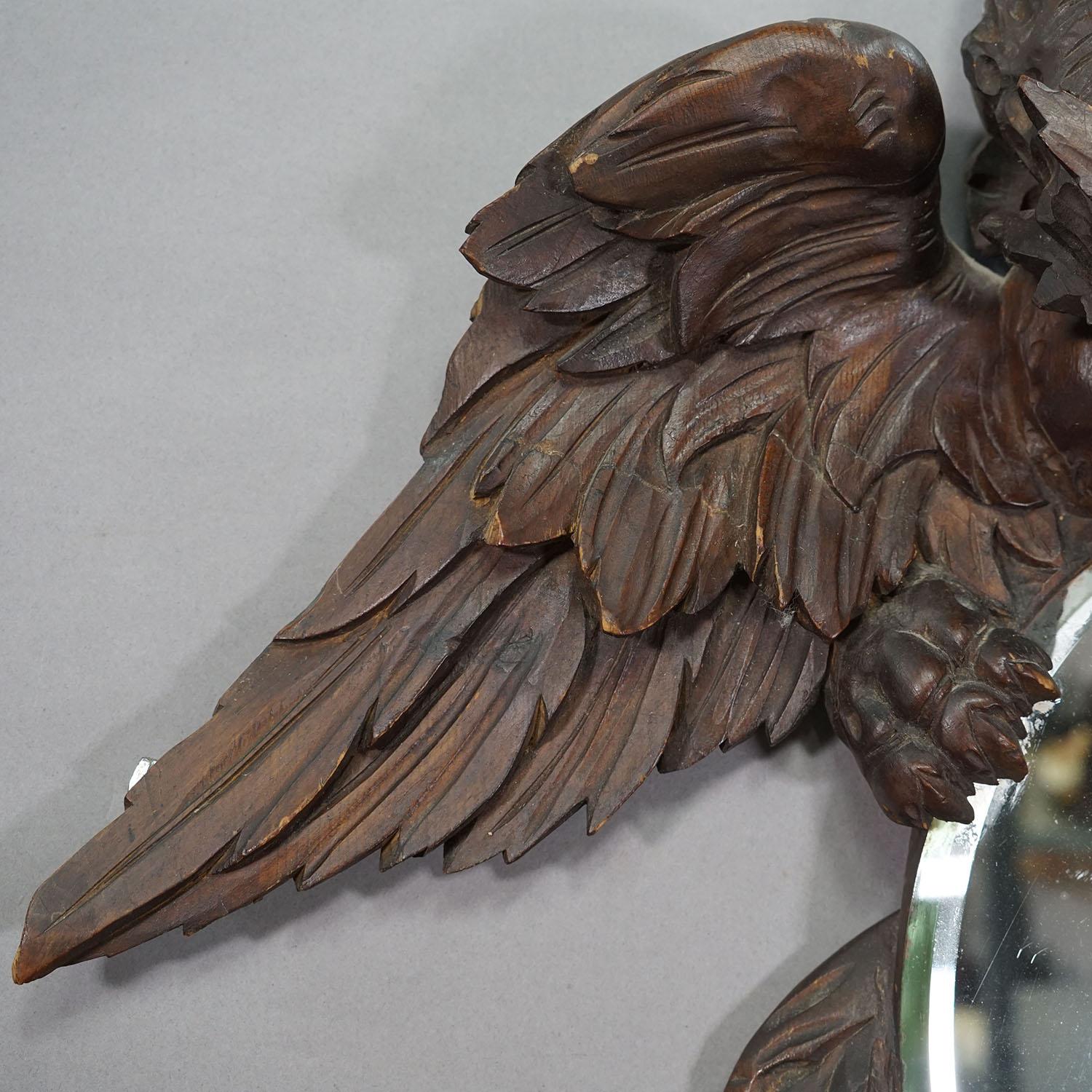 Late 19th Century Victorian Mirror with Carved Dragon in the Manner of Gabriel Viardot ca. 1880 For Sale