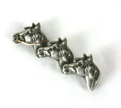 Victorian Mixed Metal Racing Horse Brooch