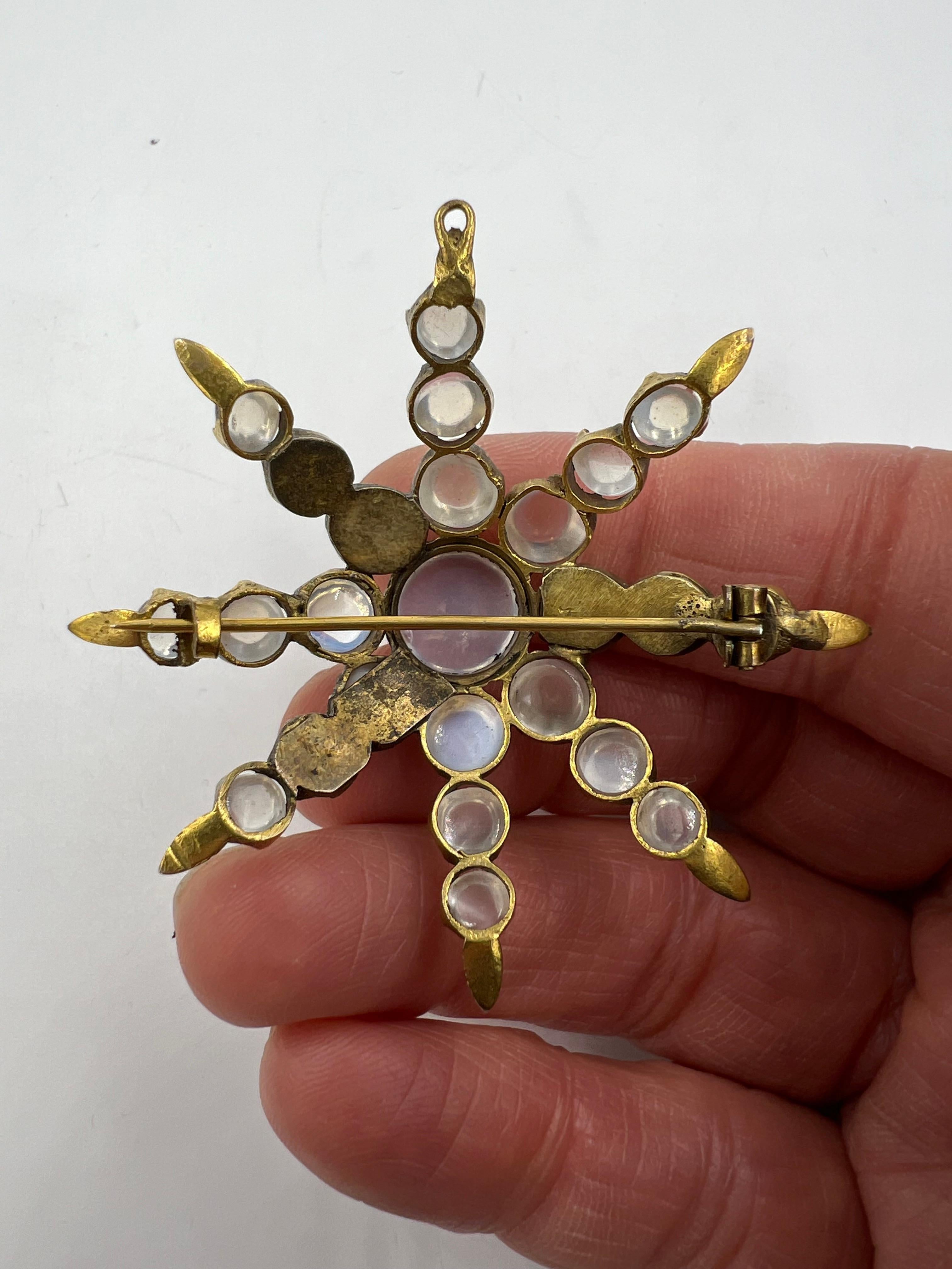 Victorian Moonstone Brooch For Sale 1