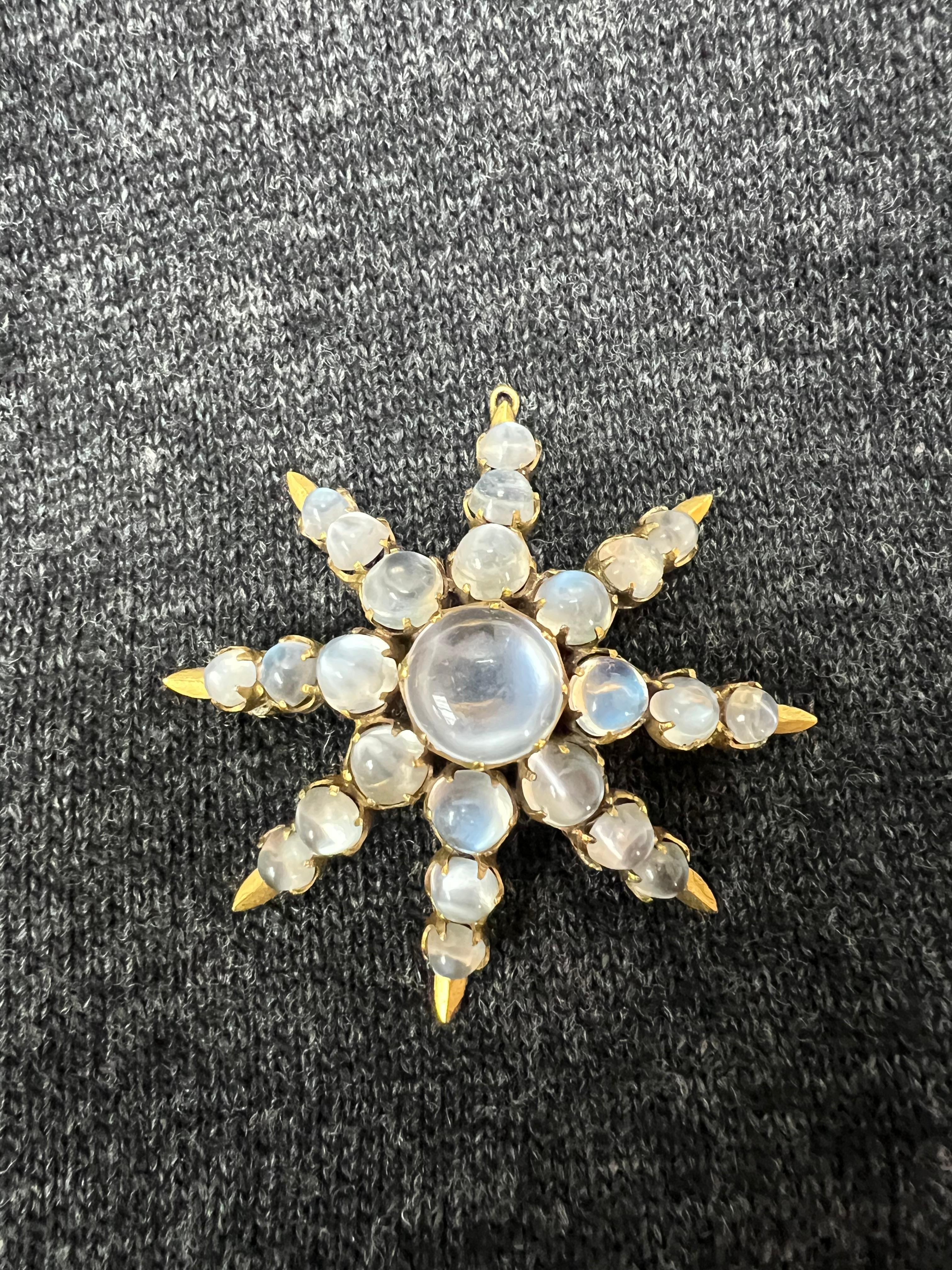 Victorian Moonstone Brooch For Sale 2