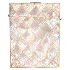 Victorian Mother of Pearl Card Case ca. 1870 