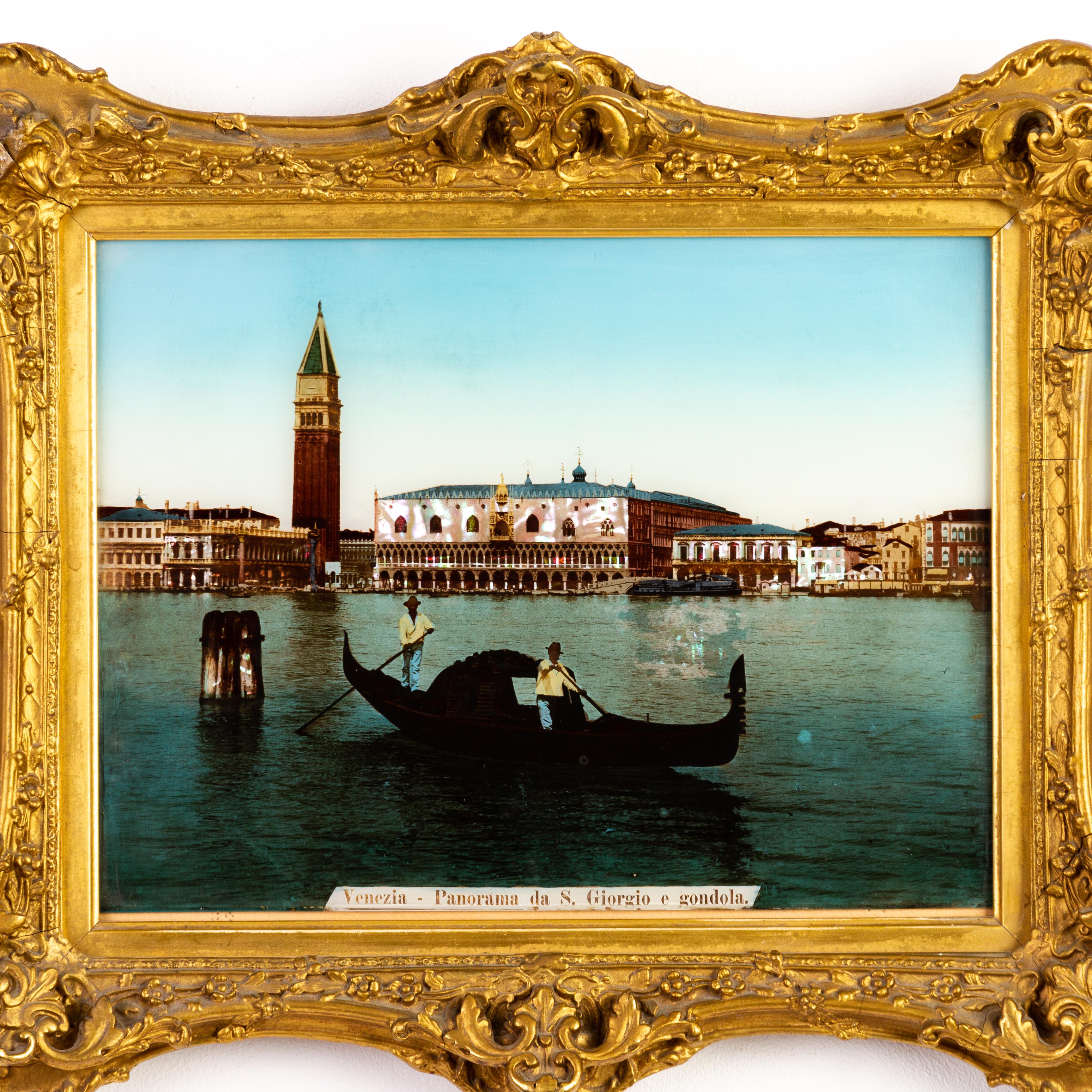In good condition
From a private collection
Free international shipping
Mother of Pearl Crystoleum of Venetian Gondola 