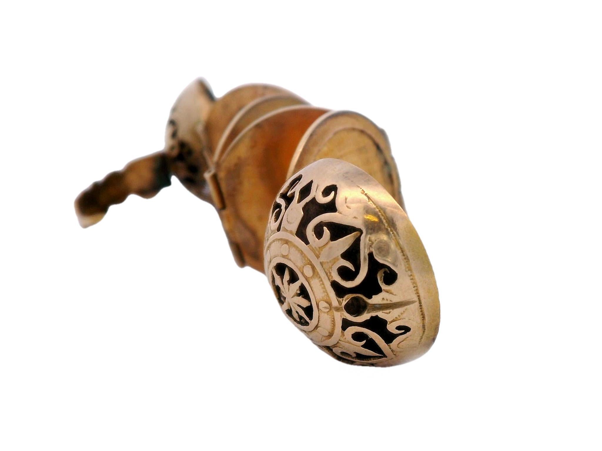 Women's or Men's Victorian Multi-Photo Globe Pendant Locket made in 14 Karat Gold
