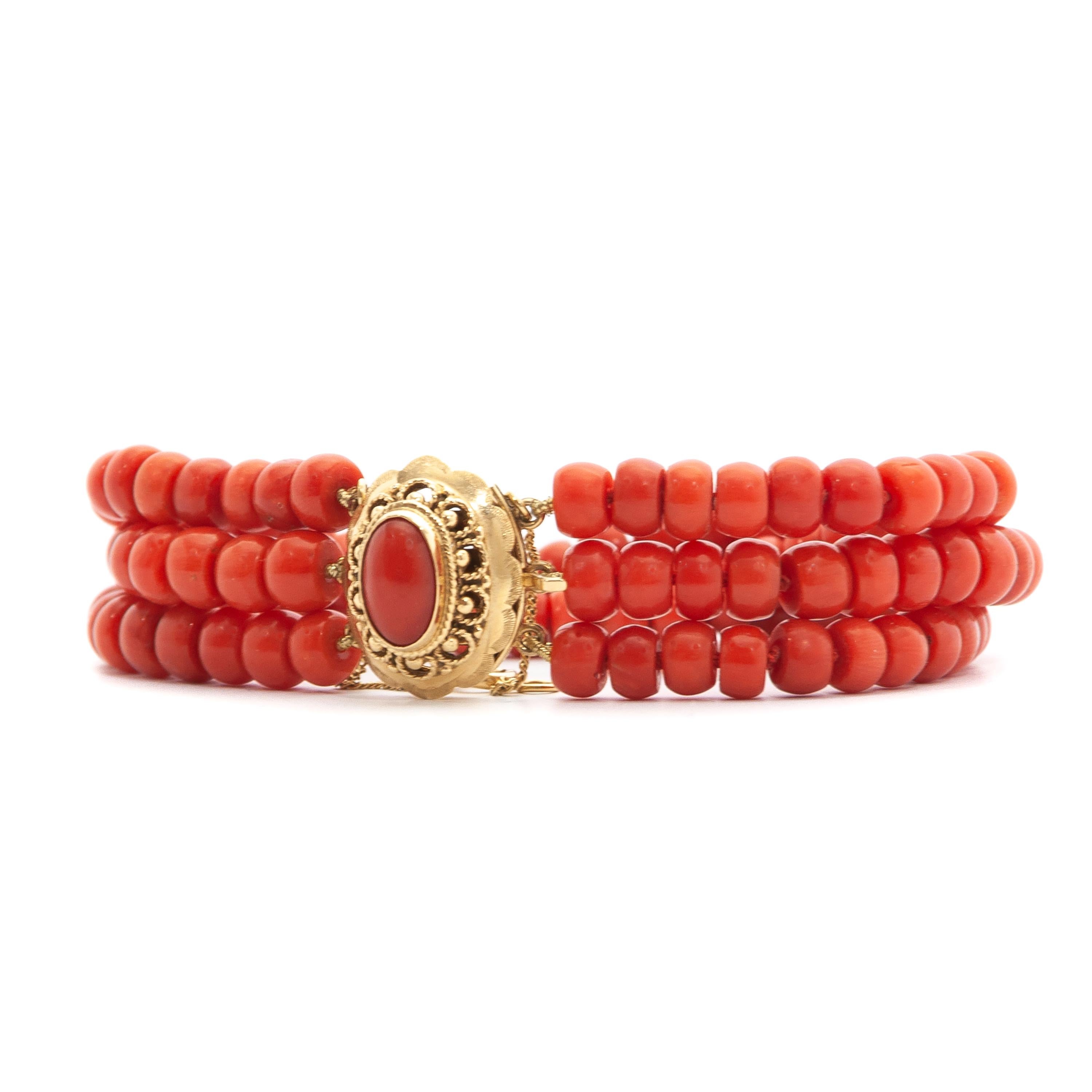 vintage coral bracelet