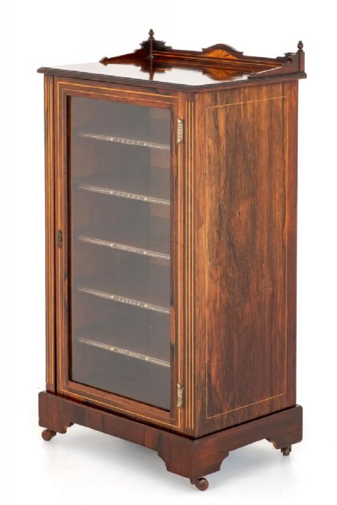 Victorian Music Cabinet Rosewood Chest, 1880 6
