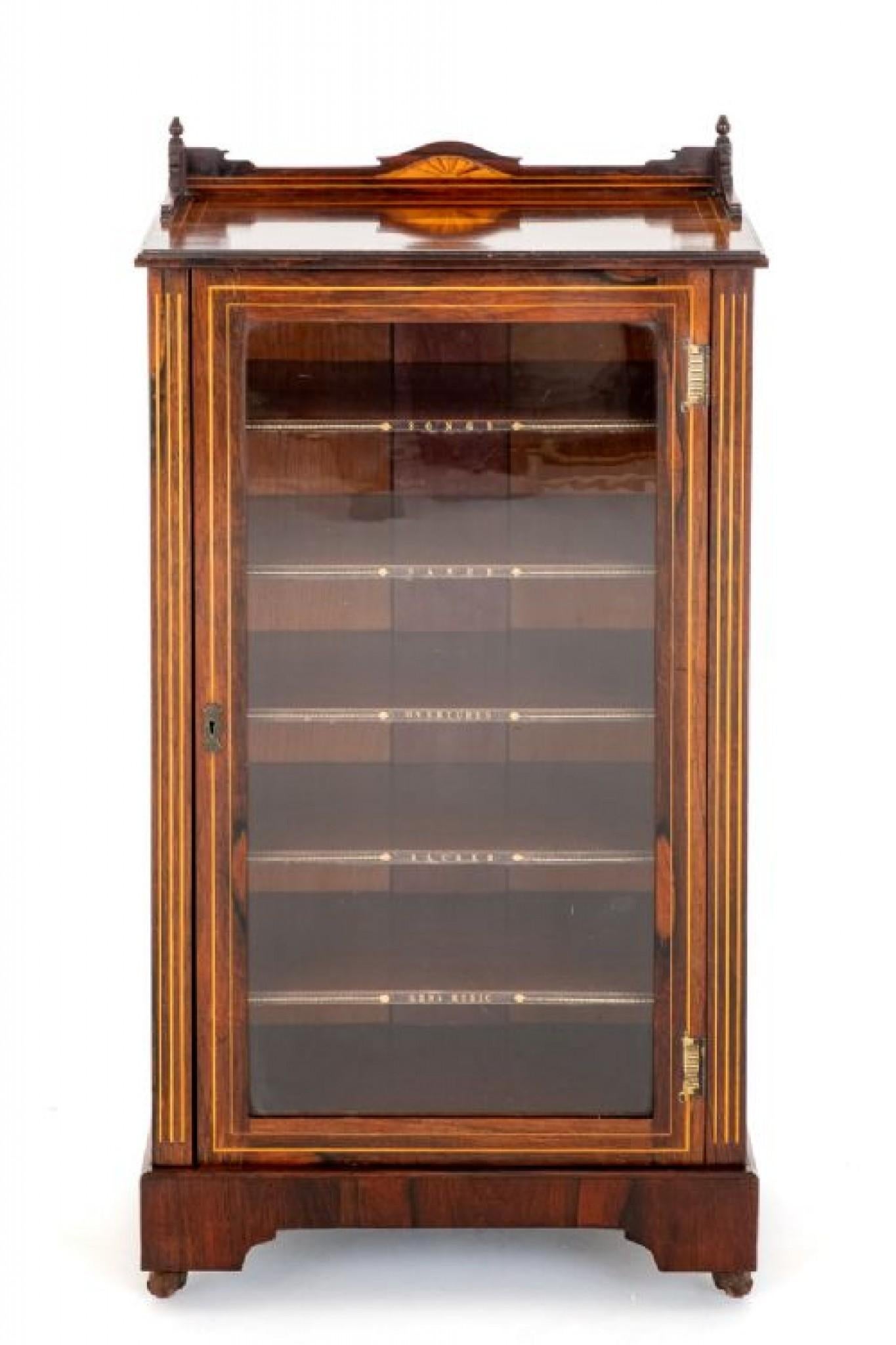 Victorian Music Cabinet Rosewood Chest 1880 For Sale 6