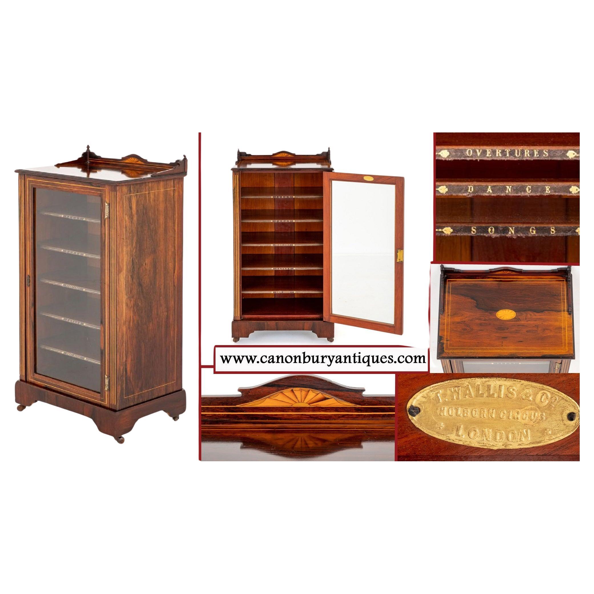 viktorianische Notenschrank-Kommode aus Rosenholz, 1880 im Angebot