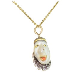 Victorian Natural Baroque Pearl “Jester” Pendant