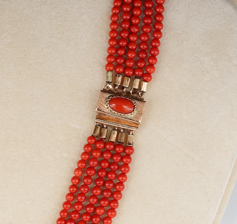 Victorian Natural OX Blood Red Coral Rare Necklace For Sale at 1stDibs  red  coral necklace value, blood coral necklace, genuine red coral jewelry