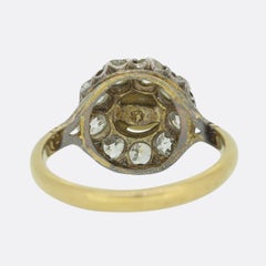 Victorian Natural Pearl and Diamond Cluster Ring