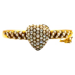 Bracelet victorien en or et perles naturelles, Circa 1880