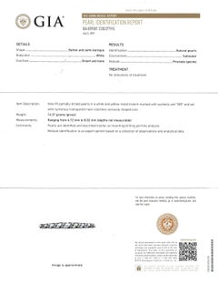 Victorian Natural Pearl Diamond Tie Pin in Silver and 14k Yellow Gold GIA Report