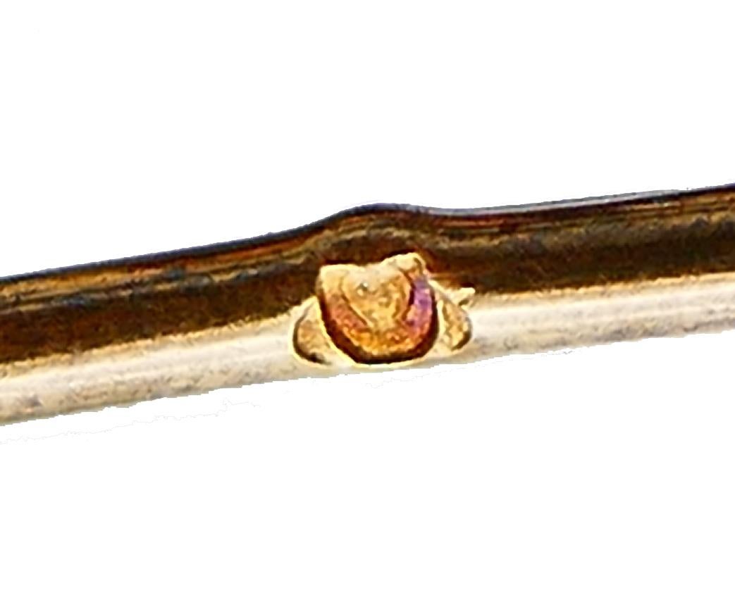Victorian Natural Pearl Diamond Tie Pin in Silver and 14k Yellow Gold GIA Report In Good Condition For Sale In Beverly Hills, CA