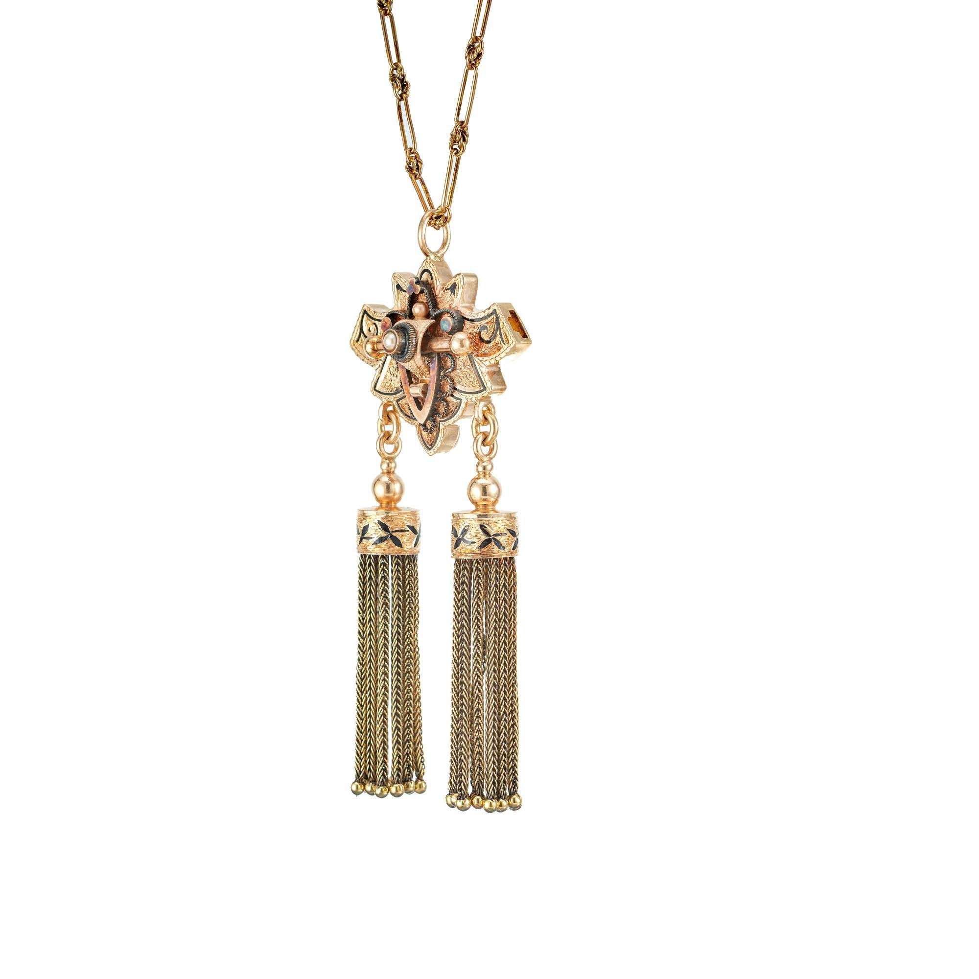 gold tassel necklace