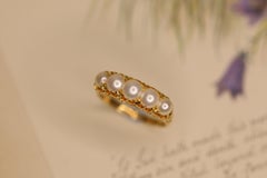 Victorian Natural Pearl Five-Stone Ring