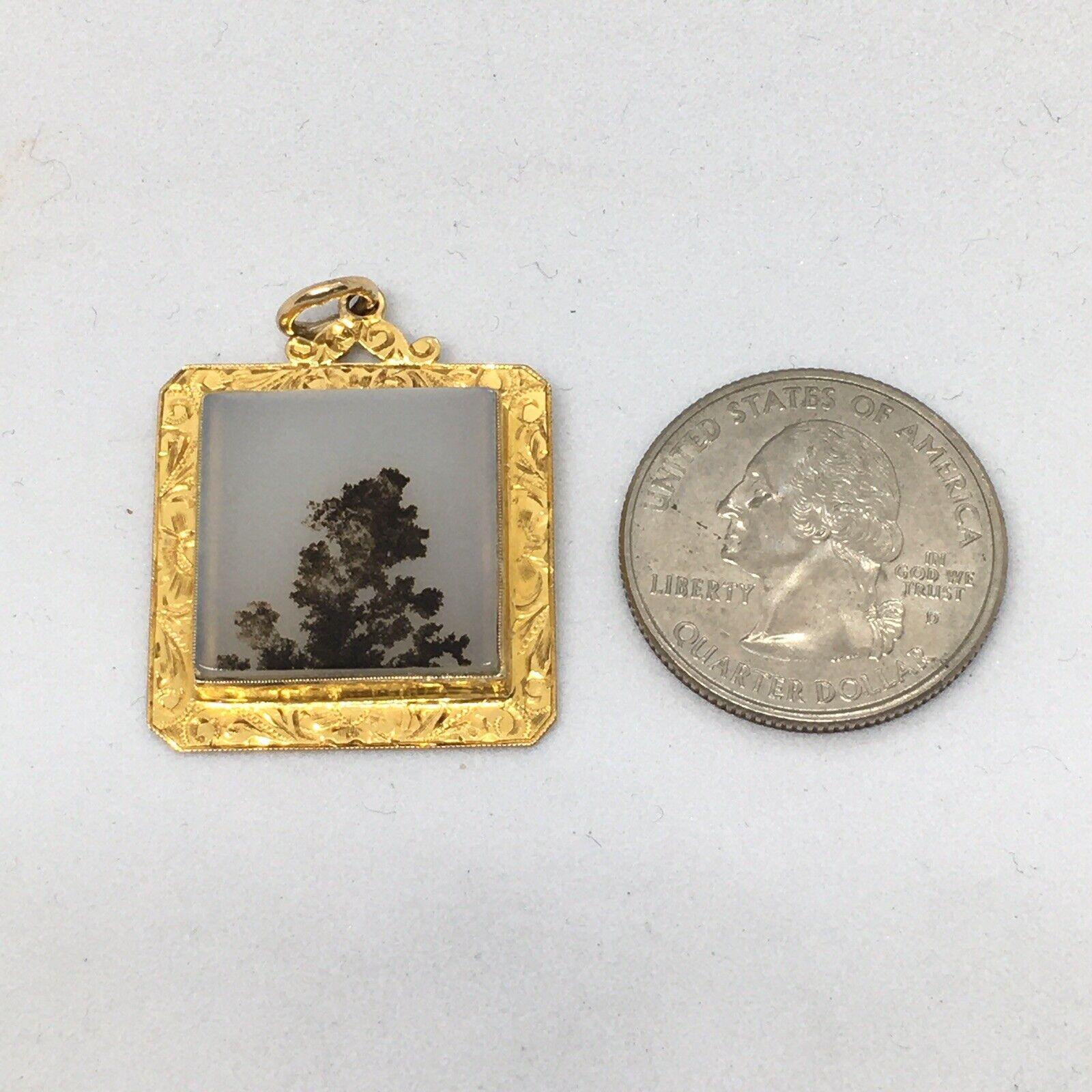 Victorian Dendritic Moss Agate and 14K Gold Pendant One Inch Square.


Natural Stone

Pendant measures 1 inch by 1 inch

Weighing 5.8 gram

No damage, see pictures
