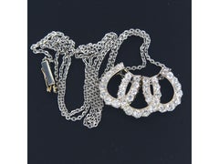 Viktorianische Halskette mit alten Diamanten im Minenschliff bis zu 2,50ct 14k Gold und Silber