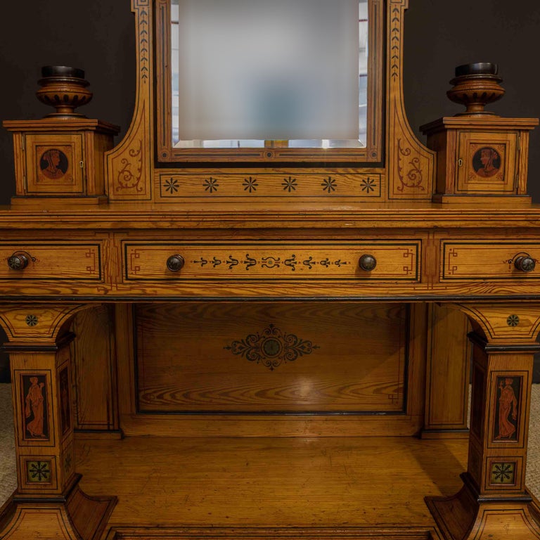 Victorian Neo Classical Pitch Pine Dressing Table For Sale At 1stdibs